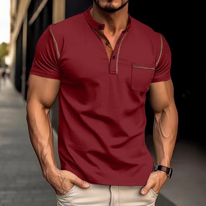 Elegancka męska koszulka polo w jednolitym kolorze. Idealna na co dzień i letnie spotkania.