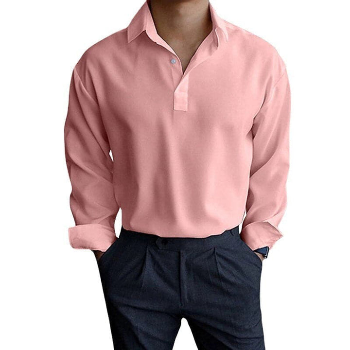 Męska koszulka polo Morten z długim rękawem. Elegancka i wygodna, idealna na casualowe stylizacje jesienno-zimowe.