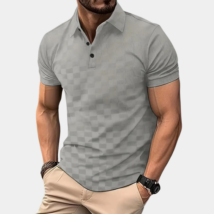 Wygodna męska koszulka polo z bawełny, idealna na lato. Krótki rękaw, casualowy styl.