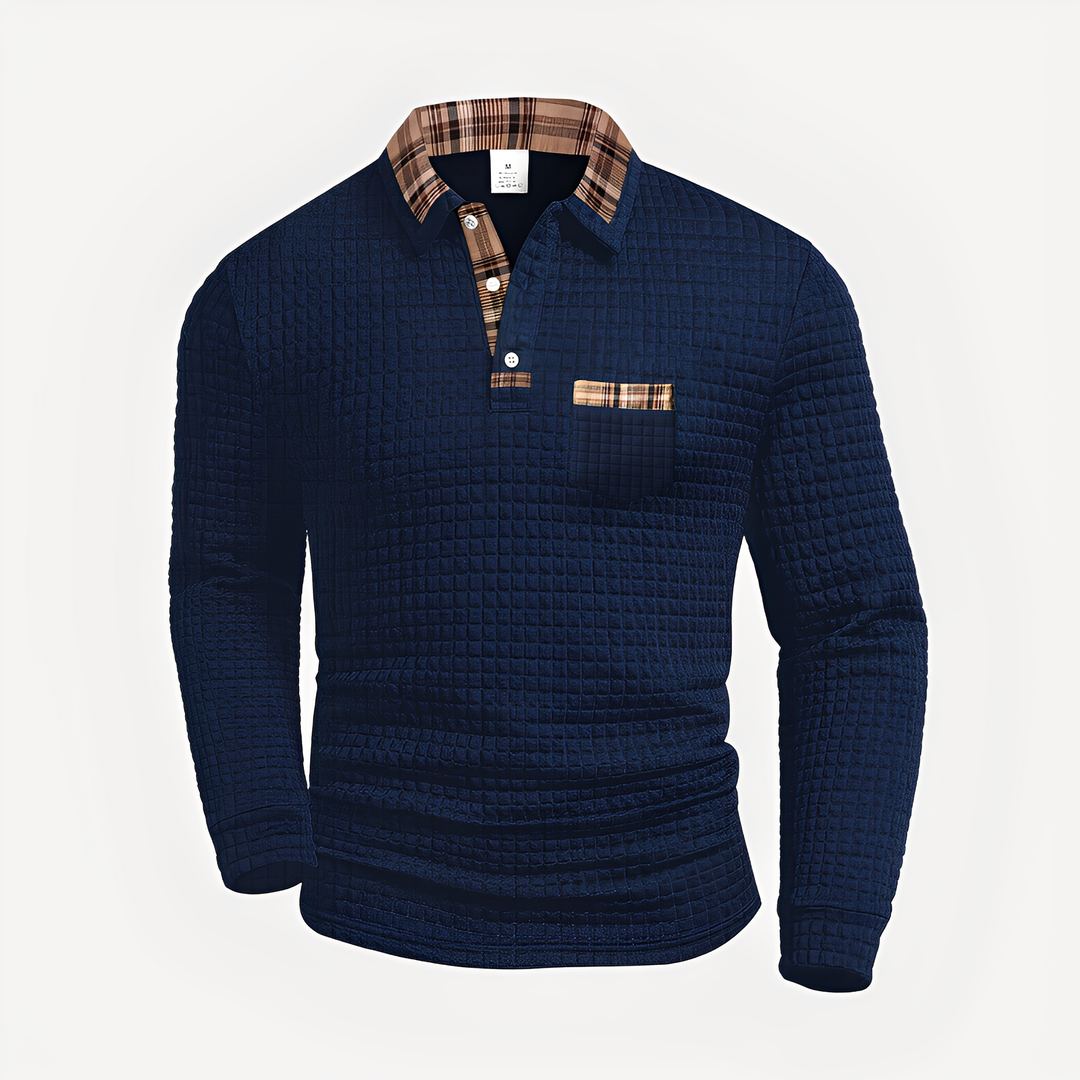 Męska koszulka polo z długim rękawem. Komfort i styl na jesień/zimę. Casualowa elegancja dla mężczyzn.