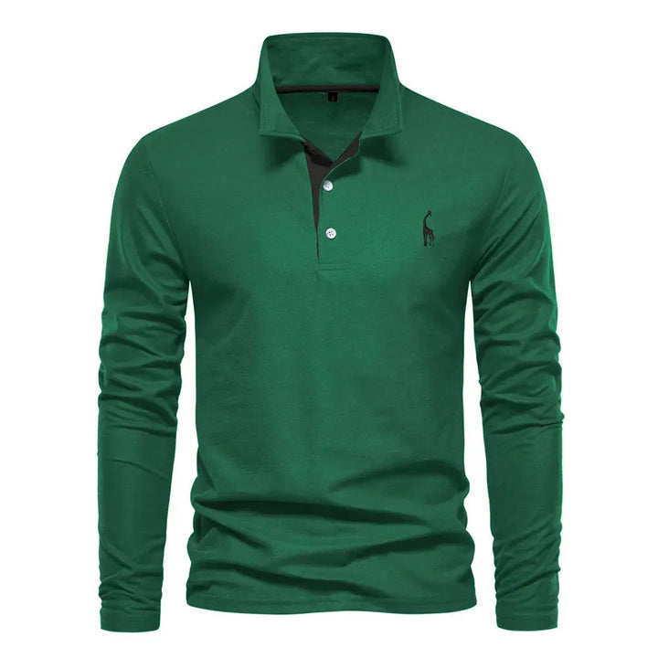 Męska koszulka polo z długim rękawem. Ciepła i wygodna odzież męska do stylizacji casualowych i eleganckich na zimę.