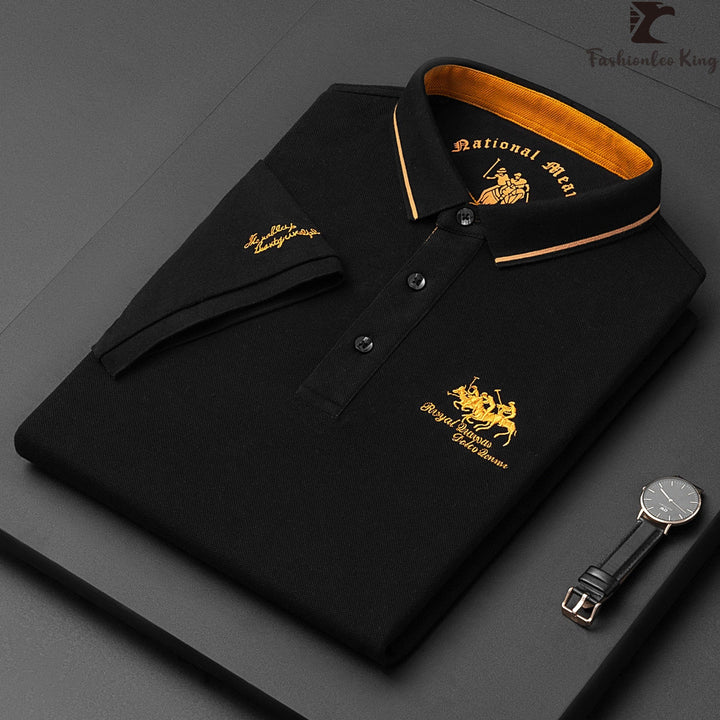 Męska koszulka polo z krótkim rękawem, klasyczny krój. Wygodna odzież męska, styl casual, idealna na lato.