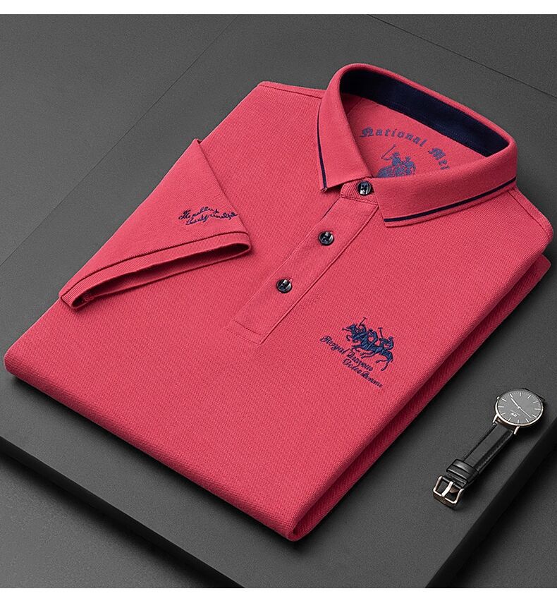 Męska koszulka polo, krótki rękaw. Wygodna i elegancka odzież męska, idealna do stylizacji casual na lato.