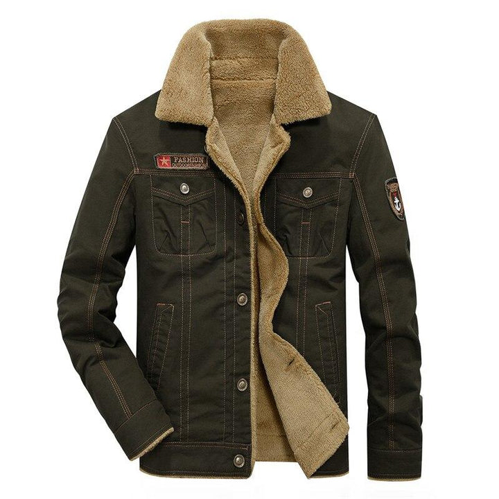 Męska kurtka jeansowa denim, stylowa i ciepła. Dostępna w kolorach khaki, beżowym i czarnym. Modny casual na co dzień.