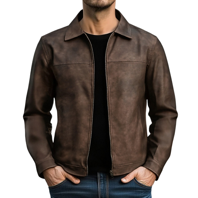 Męska kurtka motocyklowa slim fit w kolorze czarnym, idealna na co dzień i stylowe wyjścia.