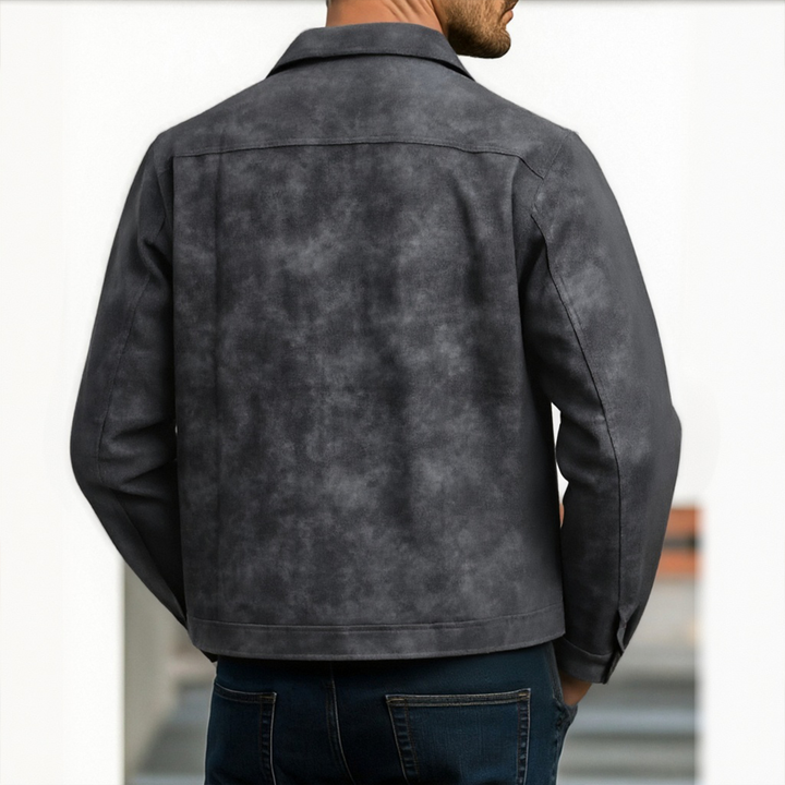 Stylowa męska kurtka slim fit na jesień, uniwersalna odzież wierzchnia w miejskim stylu.