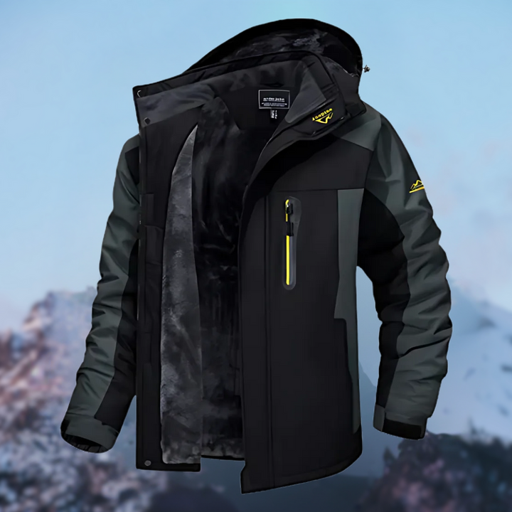 Modna męska kurtka zimowa w kolorze zielonym lub czarnym. Ocieplana, casualowa kurtka outdoor na każdą pogodę.