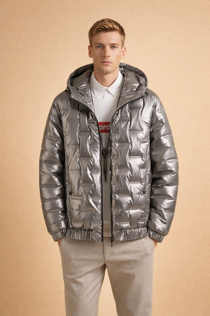 Męska kurtka puchowa Urban, idealna na zimę i jesień. Stylowa, ciepła i modna, dopełni miejski styl streetwear.