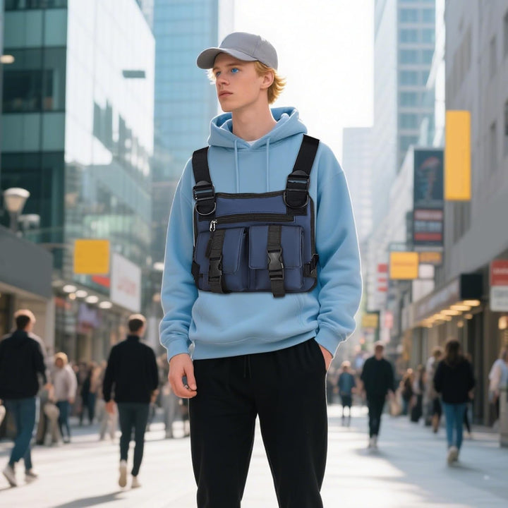 Męska kamizelka sportowa Dravon, lekka, do biegania, streetwear i miejskich aktywności.