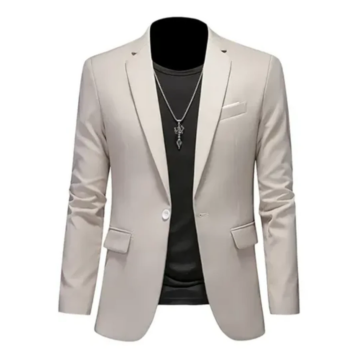 Męska marynarka slim fit, doskonała do stylizacji smart casual, moda casualowa i miejski styl.