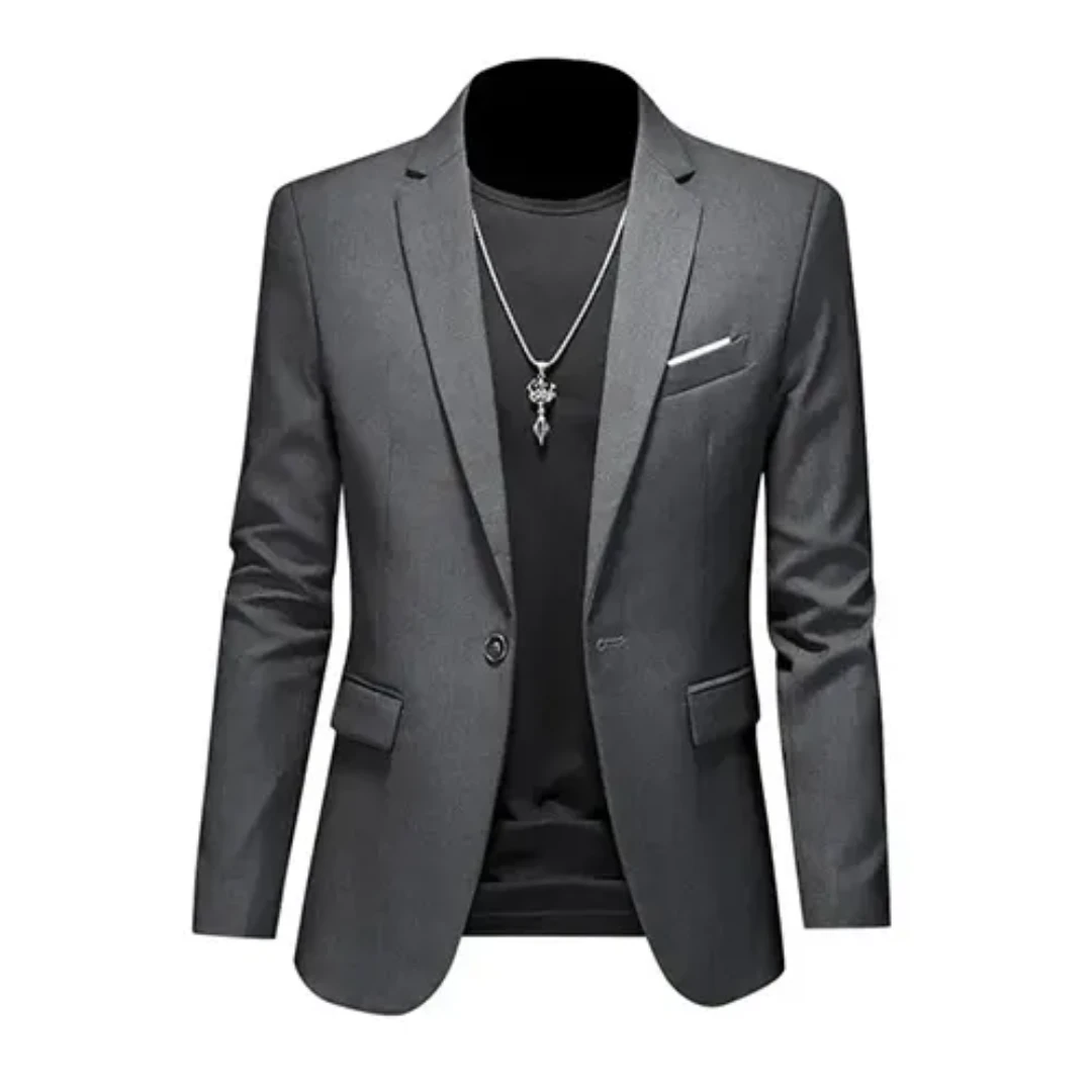 Wszechstronna marynarka męska slim fit, elegancka i klasyczna, na biznes i stylizacje casual.