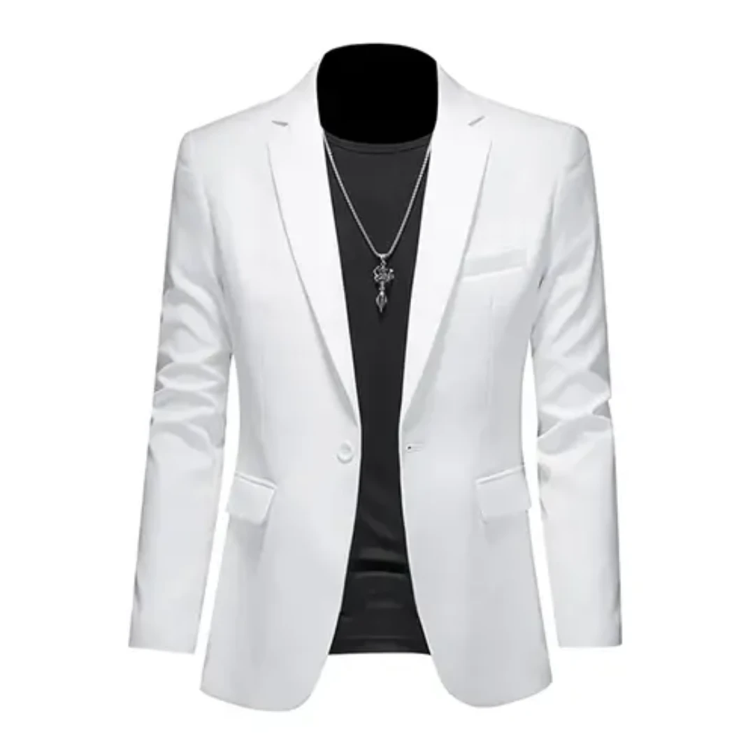 Nowoczesna marynarka męska slim fit z dopasowanym krojem. Elegancki blazer na formalne i codzienne wyjścia.