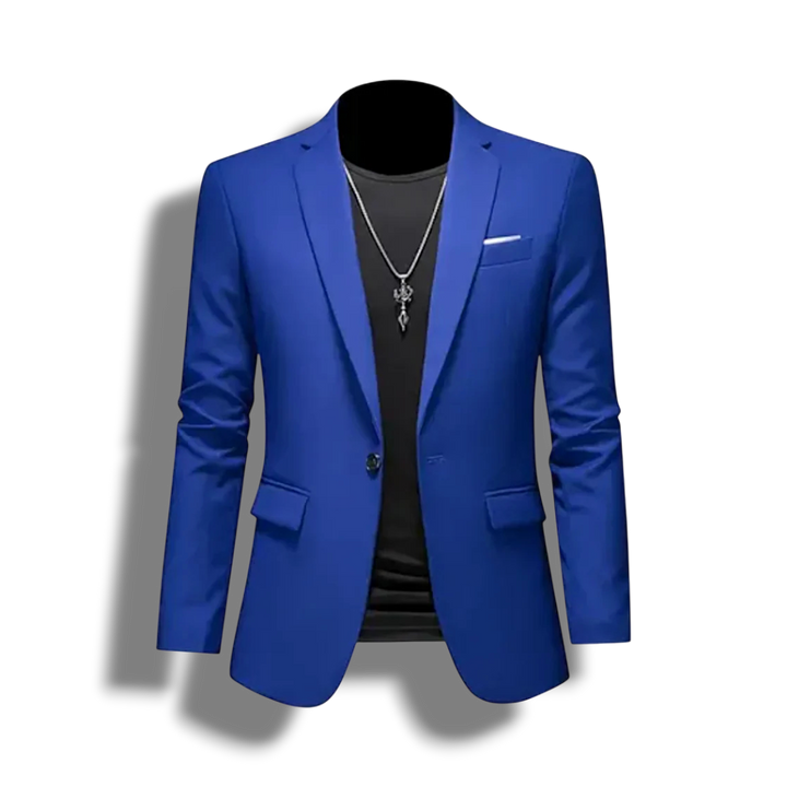 Stylowa marynarka męska slim fit, elegancki blazer. Klasyczna moda męska do biura i na wieczorne wyjścia.