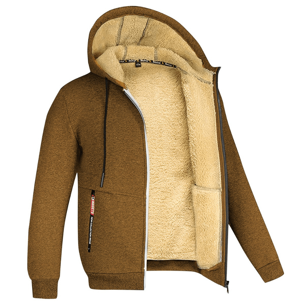 Męska kamizelka Théo ocieplana z kapturem. Nowoczesny design, idealna na streetwear.