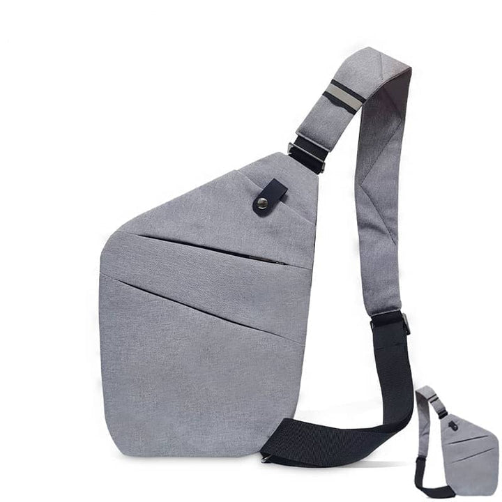 Męska torba crossbody z bezpiecznym zamkiem błyskawicznym, idealna do przechowywania wartościowych przedmiotów.