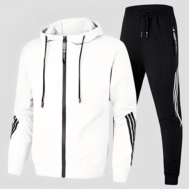 Wygodny męski dres Kolton. Miękki dres sportowy zapewniający komfort i styl.