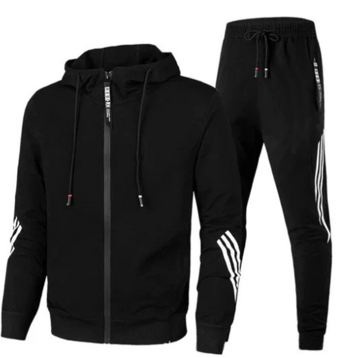 Męski dres slim fit sportowy. Komfortowy komplet odzieży męskiej, idealny na co dzień, elastyczny na wiosnę i lato.