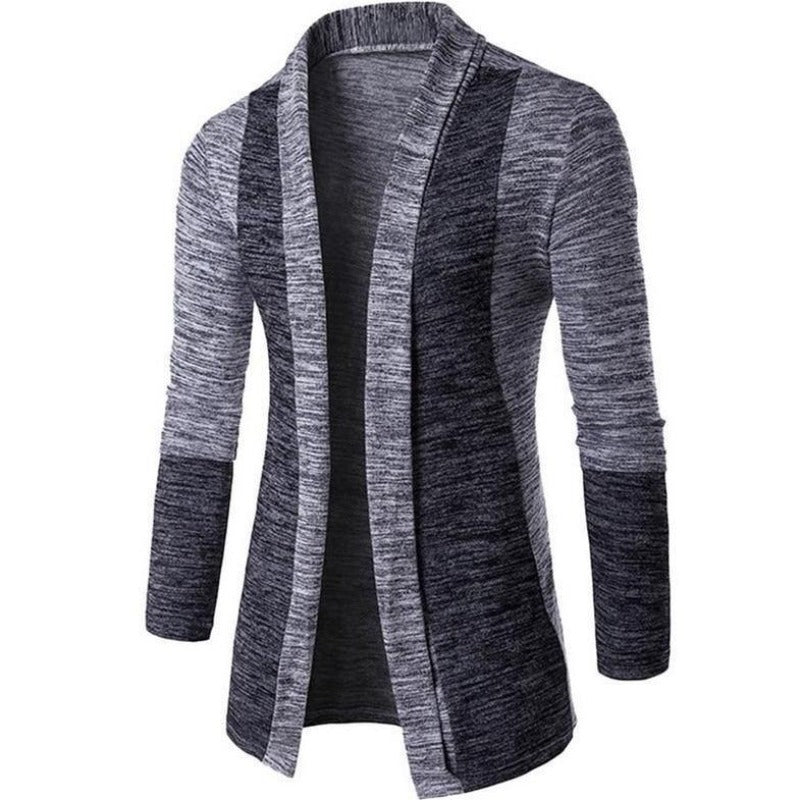 Stylowy męski sweter rozpinany, dwukolorowy design. Idealny do codziennych stylizacji, komfortowy i modny.