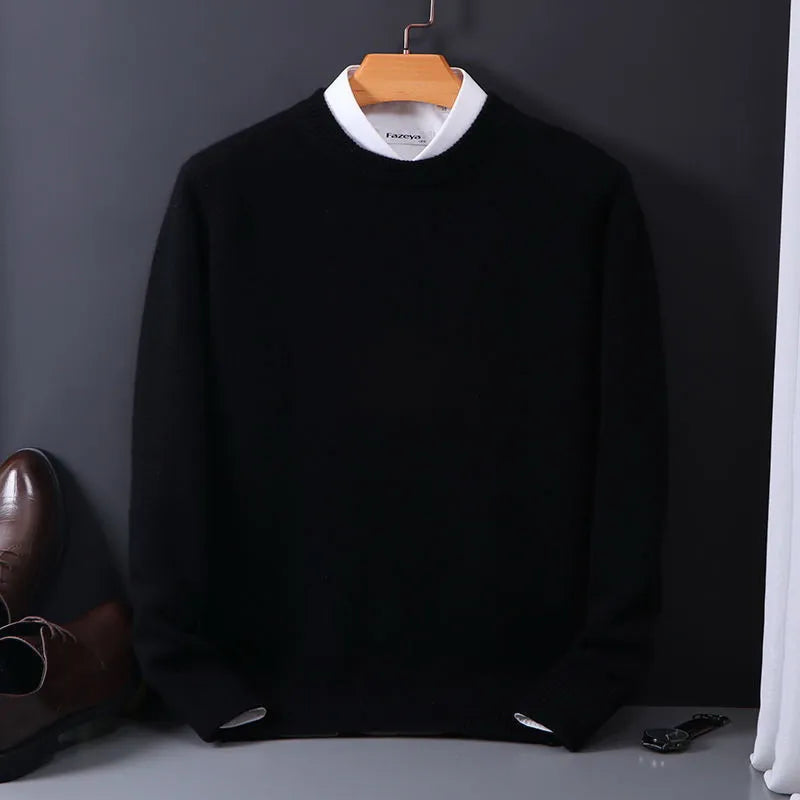 Męski elegancki sweter z długim rękawem, idealny na co dzień i do biura. Klasyczny styl, komfort noszenia.