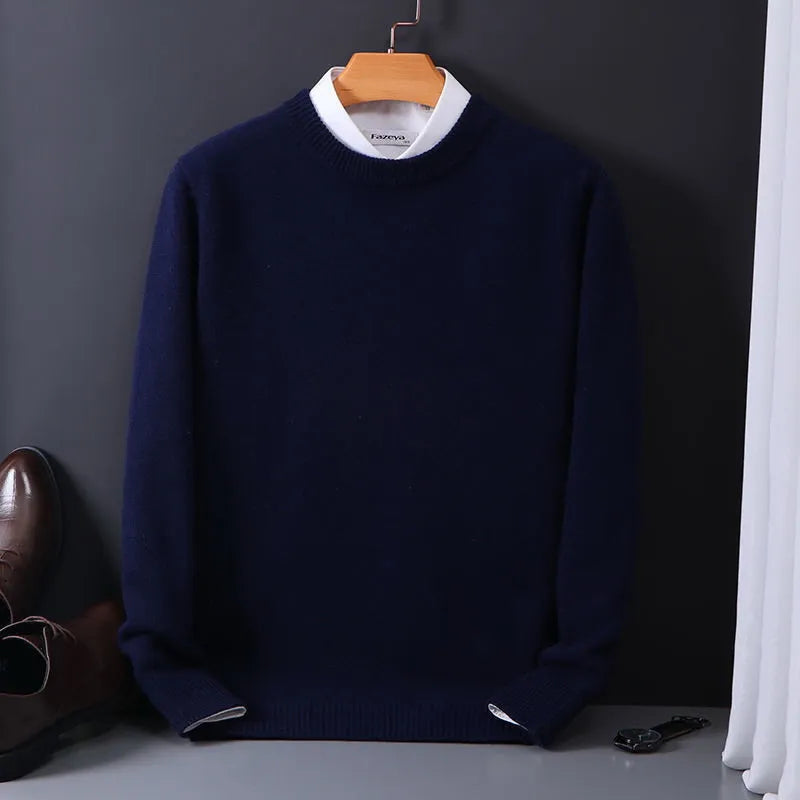 Uniwersalny męski sweter na co dzień, długi rękaw. Komfortowy, klasyczny fason dla eleganckiego mężczyzny.