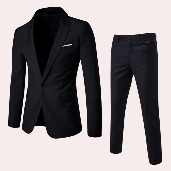 Nowoczesny męski garnitur Charles, ponadczasowy design na lato i każdą okazję. Elegancki komfort i styl.