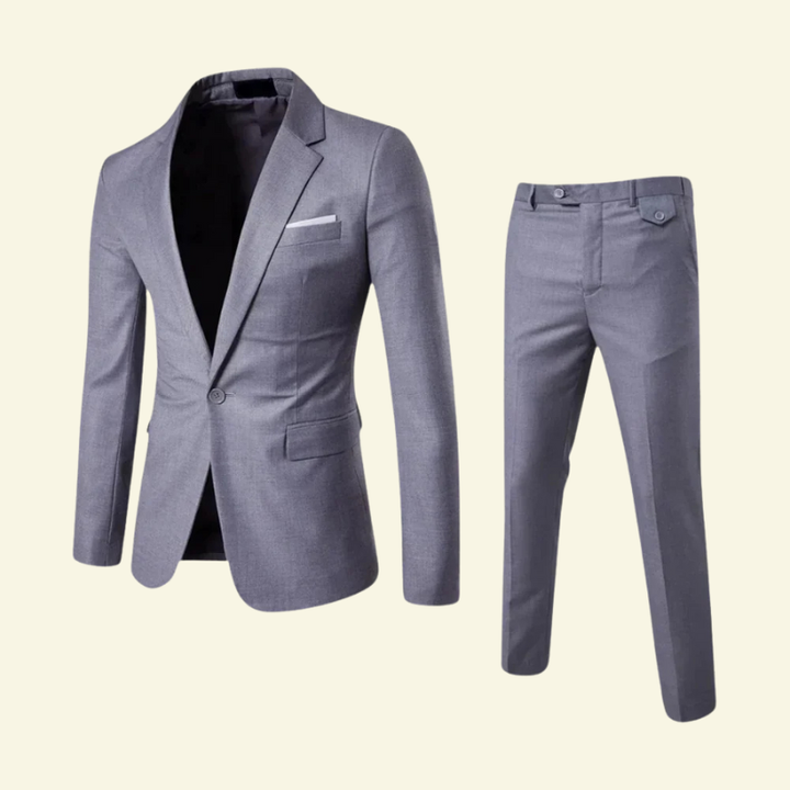 Męski garnitur formalny slim fit. Idealny na wesele, biznesowe spotkania i eleganckie przyjęcia.