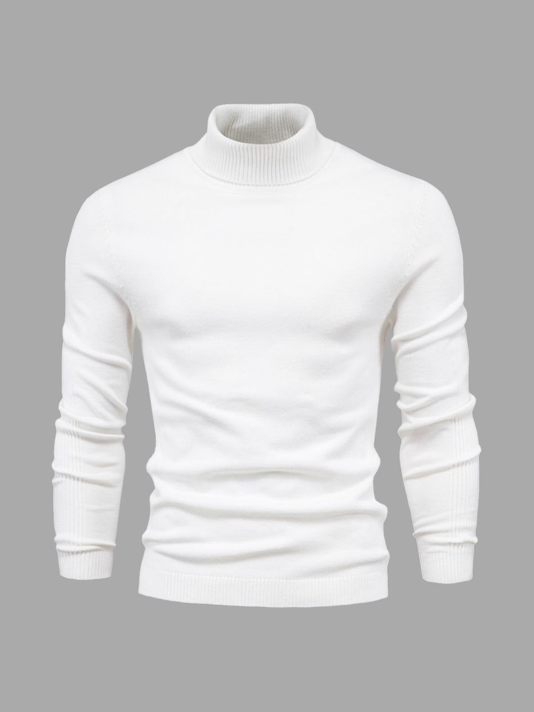 Komfortowy sweter męski golf, klasyczny styl, uniwersalny na casual i biznes.