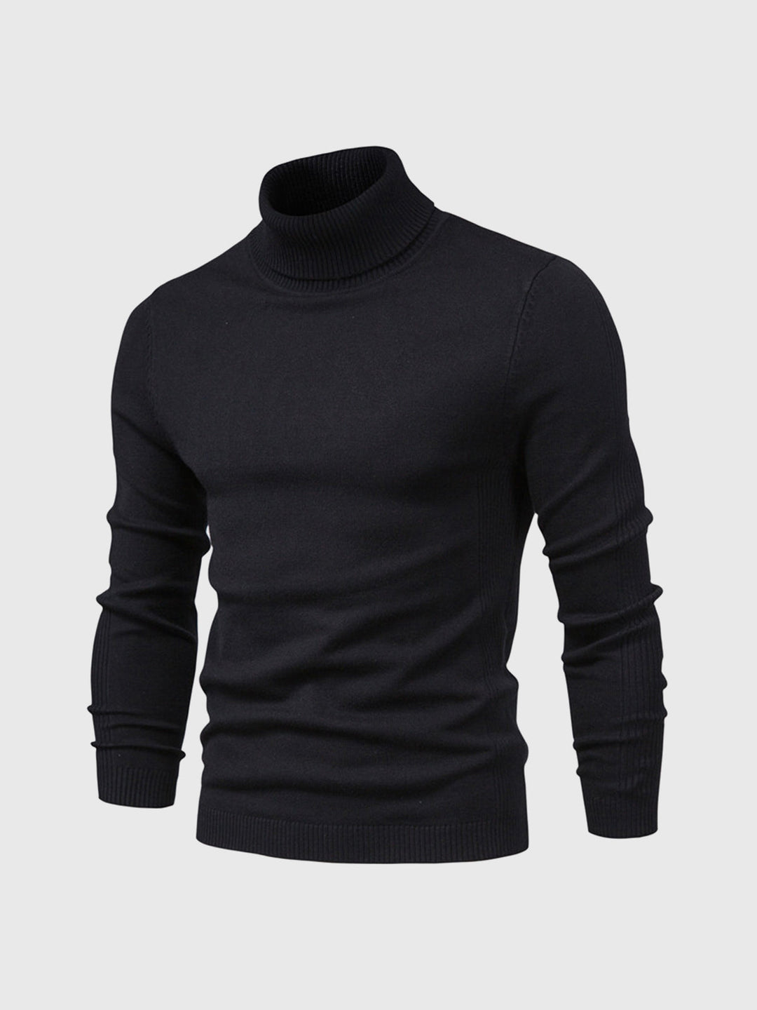 Jesienny sweter męski z golfem, zapewnia ciepło i stylowy wygląd.