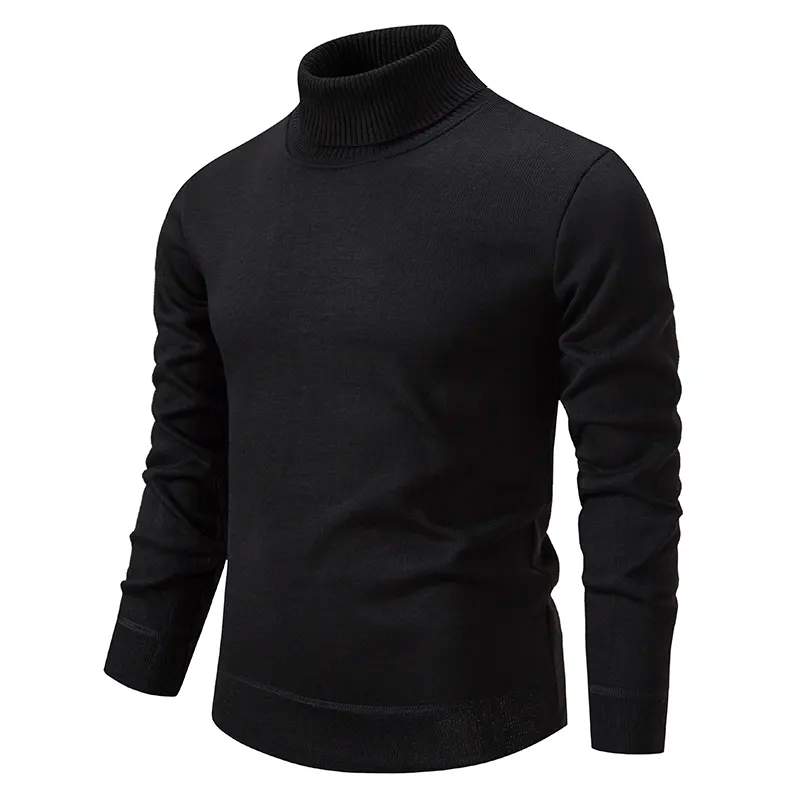 Komfortowy męski golf z wysokim kołnierzem, stylowy sweter casual, idealny na jesień i zimę.