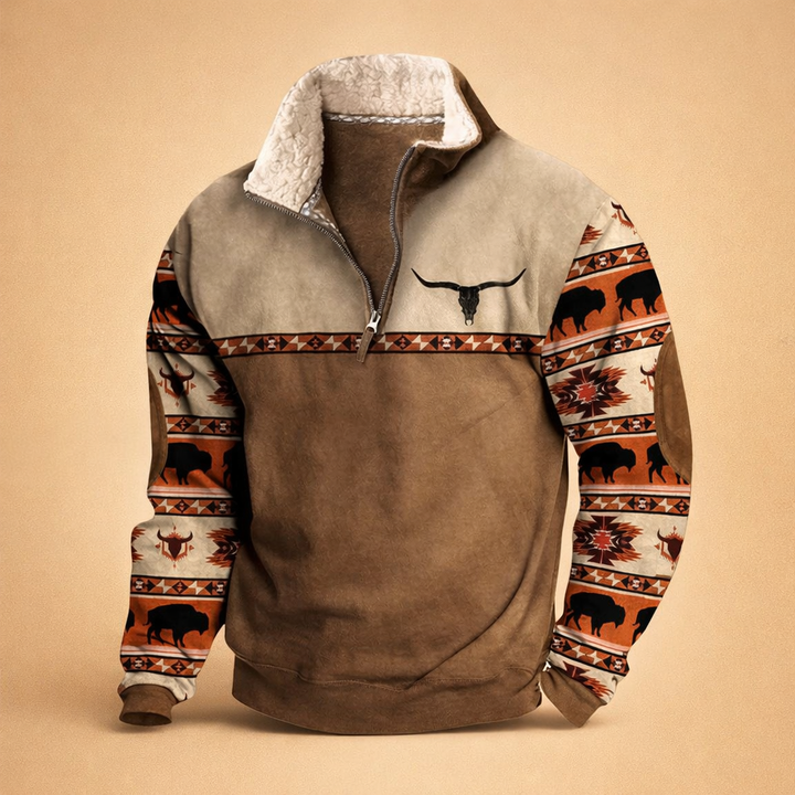 Modny męski kardigan na zamek. Sweter łączący styl casual z codzienną elegancją.