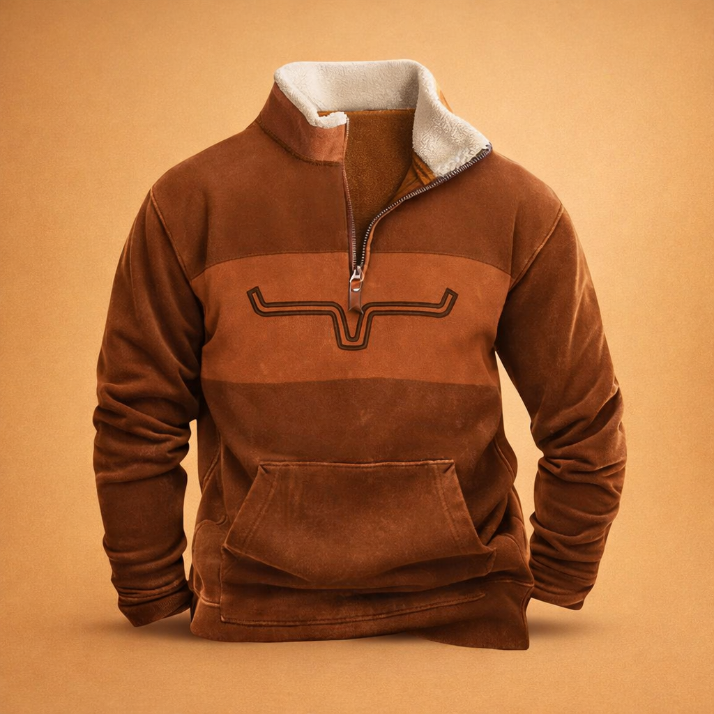 Jesienny męski kardigan na zamek, modny i komfortowy. Idealny sweter do casualowych outfitów.