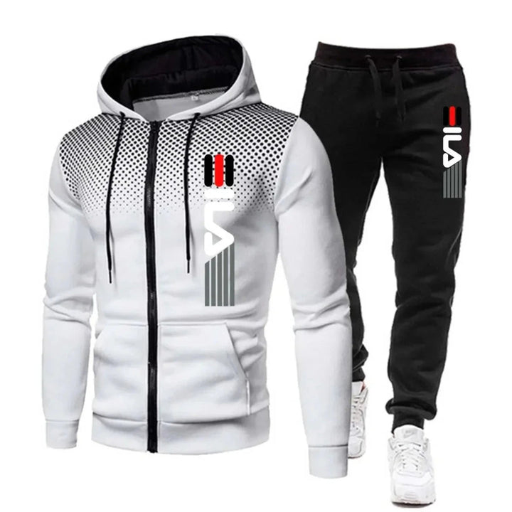 Stylowa bluza z kapturem z męskiego kompletu dresowego. Idealna do sportowych i casualowych stylizacji.
