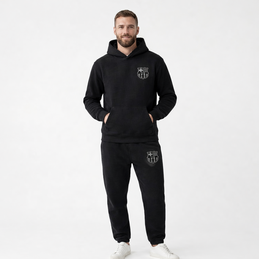 Stylowy męski komplet dresowy z kapturem. Komfortowy dres sportowy do aktywności i codziennych zadań.