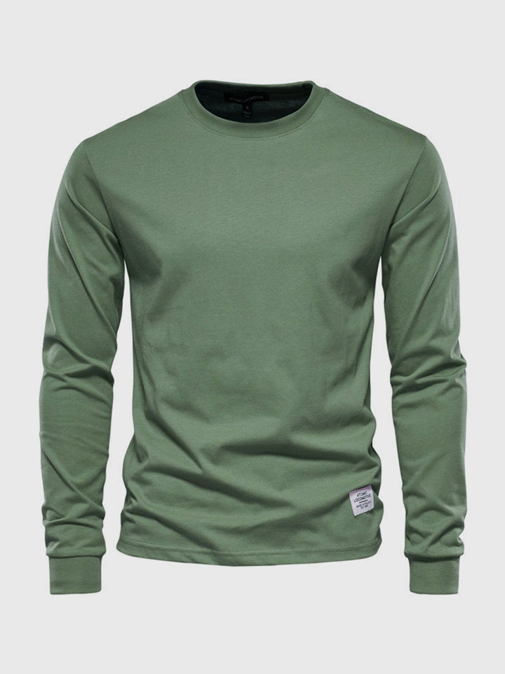 Męski longsleeve - gładka koszulka z długim rękawem dla męskiej mody, idealna na co dzień i casual.
