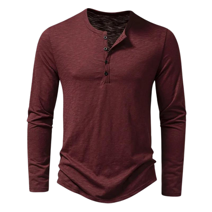 Męski longsleeve z długim rękawem i dekoltem na guziki. Stylowa, wygodna koszulka casualowa.