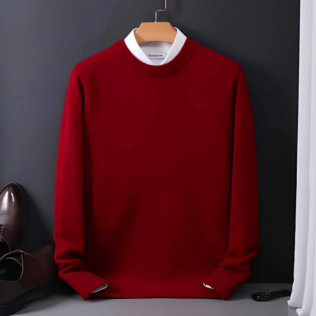 Męski sweter Esmund z okrągłym dekoltem. Miękki i ciepły, idealny do casualowych stylizacji.