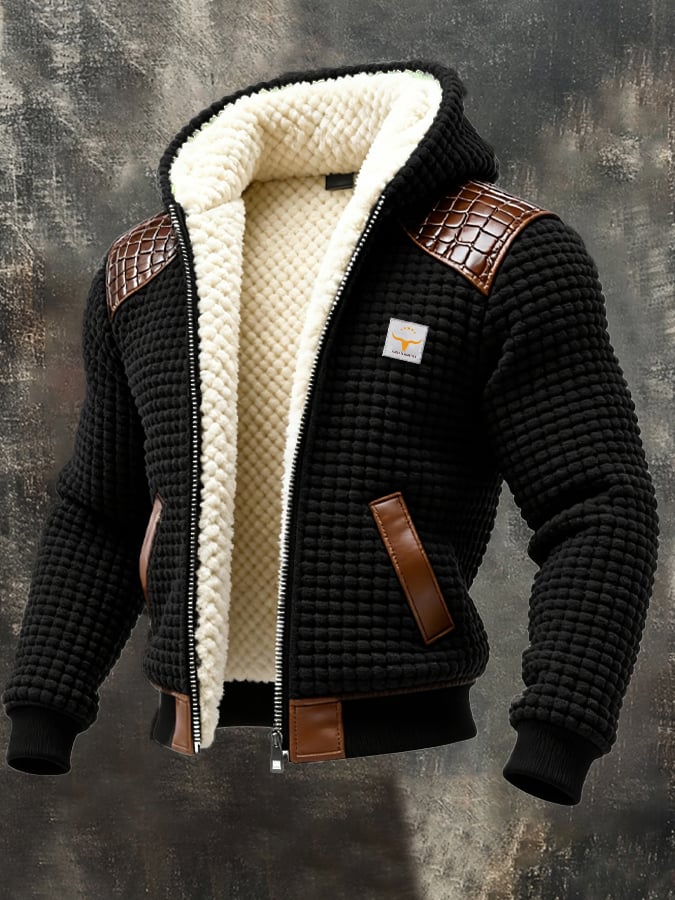 Ciepły sweter męski z dzianiny na guziki. Modny i elegancki, doskonały do casualowych zimowych stylizacji.