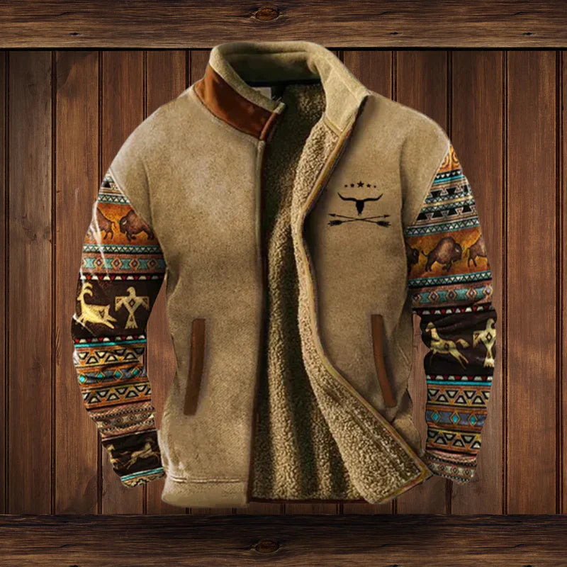 Męski płaszcz zimowy vintage, ciepły i wytrzymały. Idealny na mroźne dni oraz casualowy styl outdoorowy.