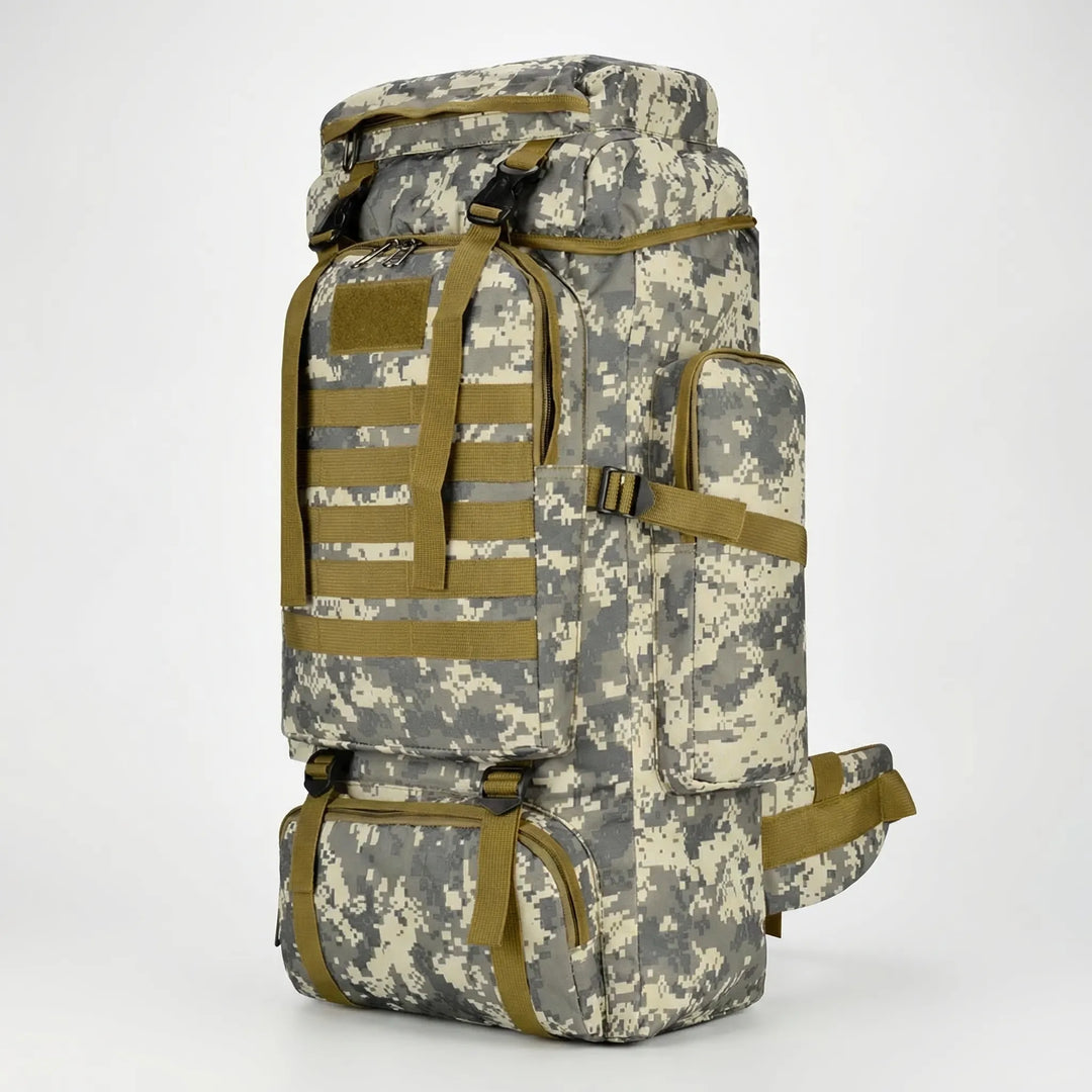 System nośny plecaka turystycznego 80L/100L. Wygodne szelki, idealny na długie wyprawy i trekking. Męski outdoor.