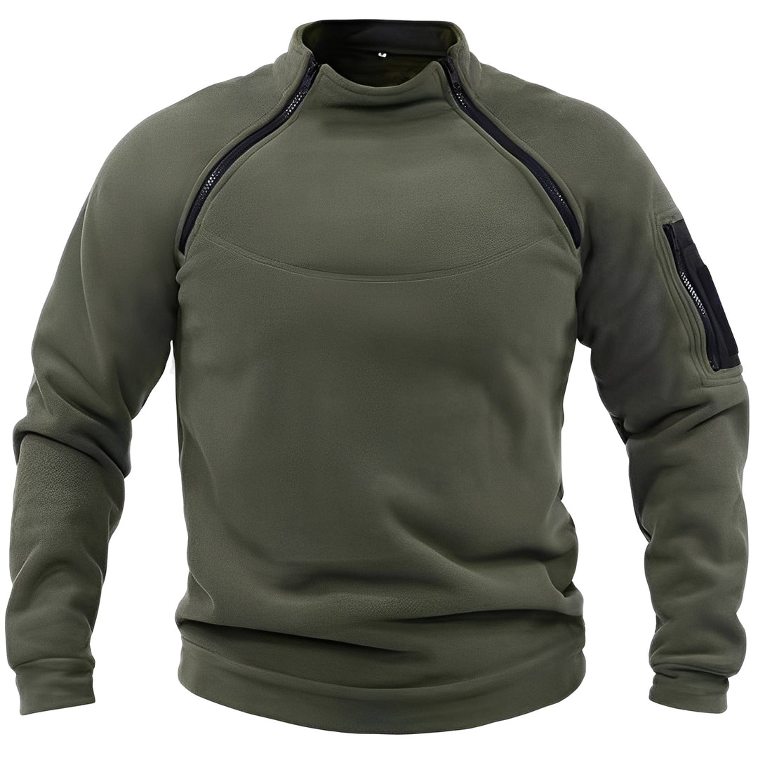 Aktywny męski polar z zamkiem, bluza sportowa idealna na zimę i do noszenia na co dzień.