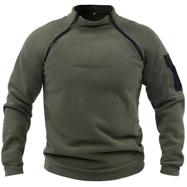 Aktywny męski polar z zamkiem, bluza sportowa idealna na zimę i do noszenia na co dzień.