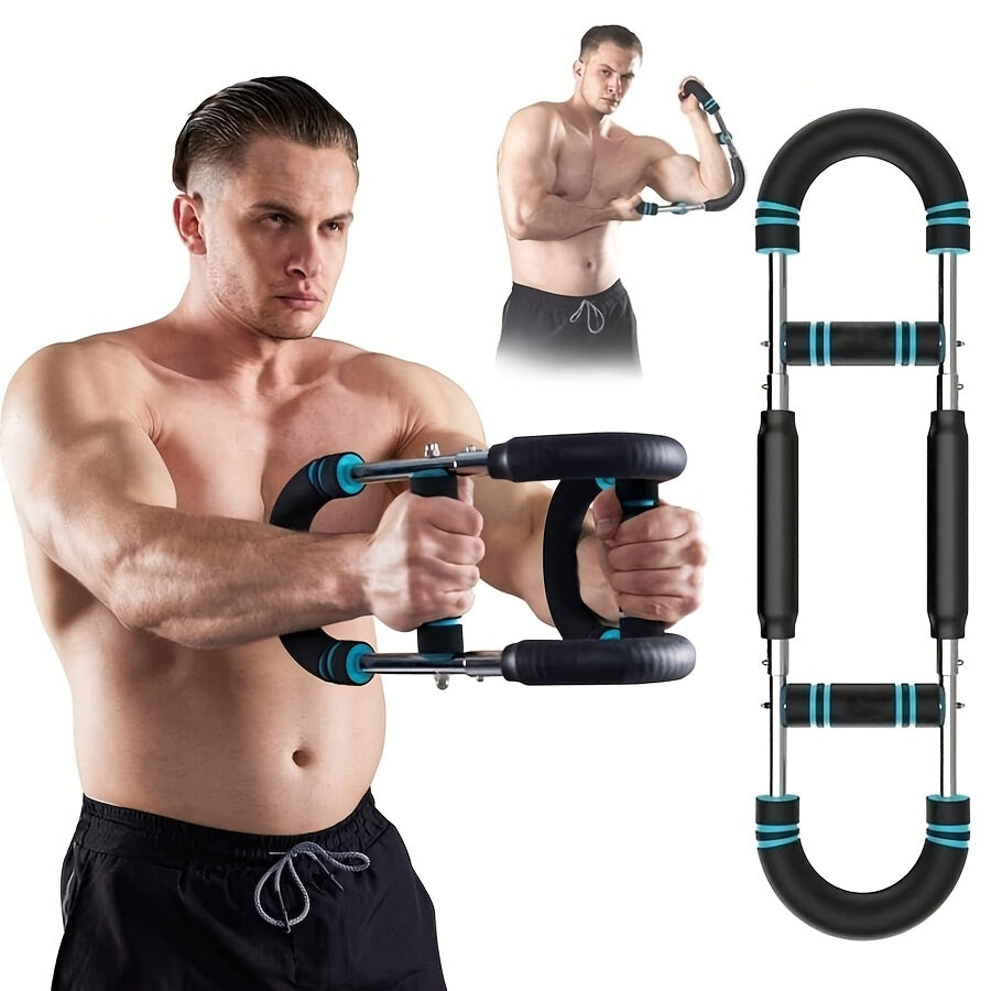 Męski regulowany trenażer ramion i klatki piersiowej. Wygodne uchwyty. Trening fitness w domu.