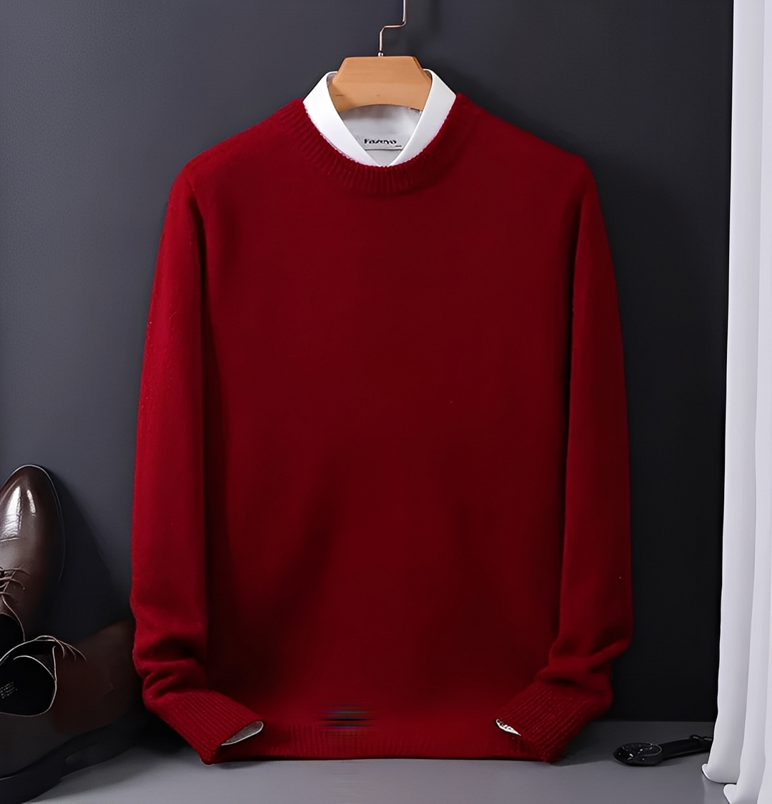 Ciepły sweter męski Aldert. Komfortowa odzież męska. Modny i elegancki sweter idealny na co dzień.