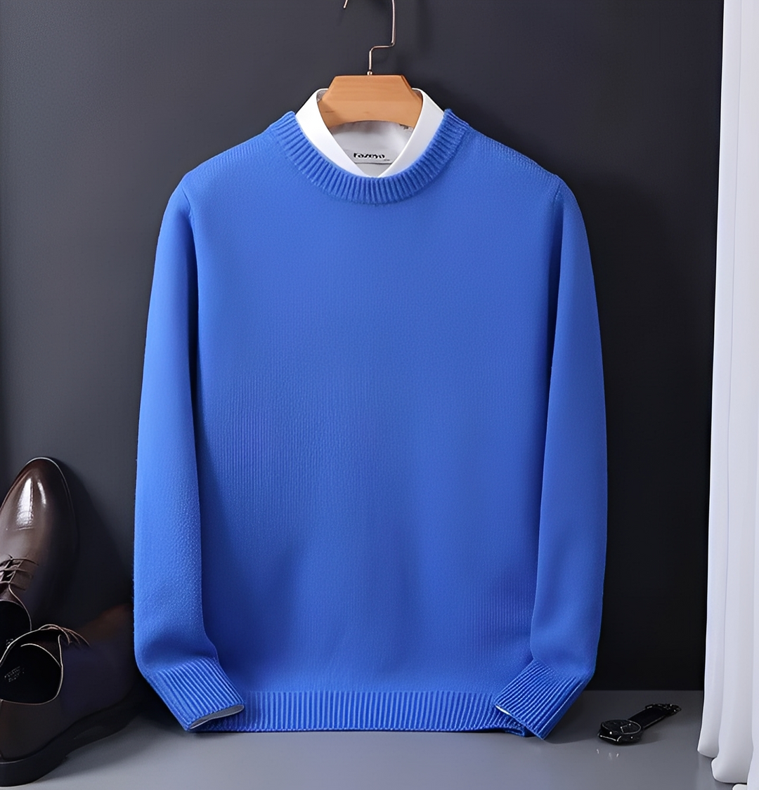 Męski sweter Aldert. Odzież męska w stylu casual. Modny, ciepły i elegancki sweter na zimę.