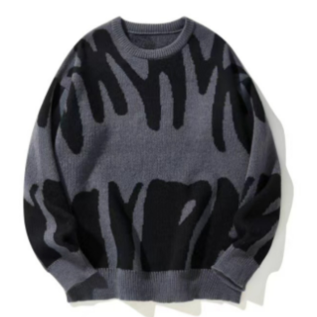 Elegancki czarny męski sweter. Klasyczny styl, miękkość i komfort na jesień/zimę.