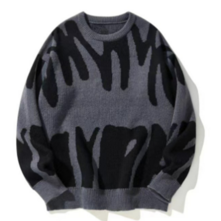 Elegancki czarny męski sweter. Klasyczny styl, miękkość i komfort na jesień/zimę.