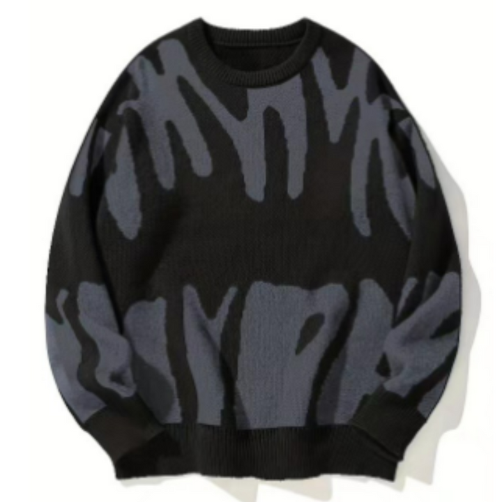 Szary męski sweter casualowy, ciepły i modny. Idealny do stylizacji na co dzień.
