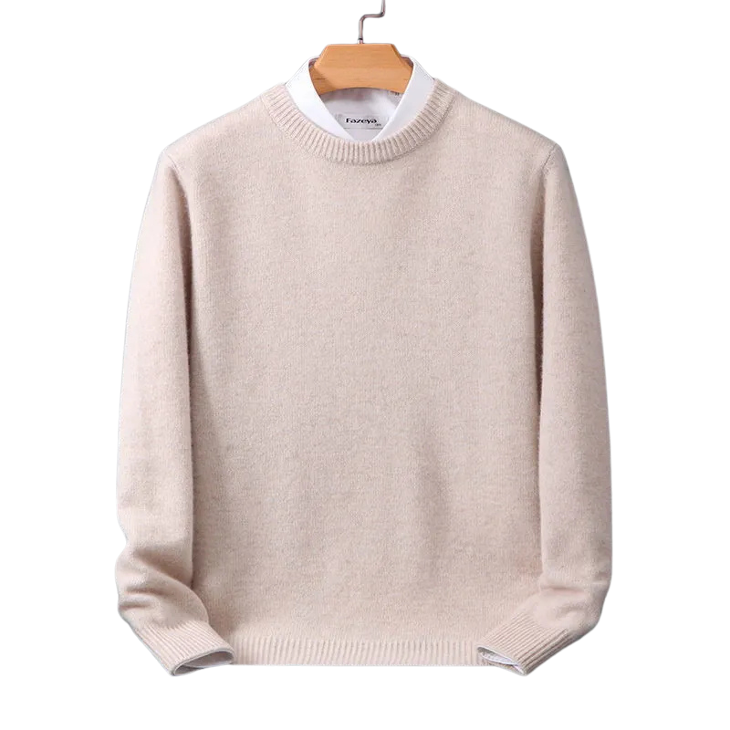 Męski sweter casualowy z okrągłym dekoltem, idealny do stworzenia komfortowych, stylowych stylizacji.