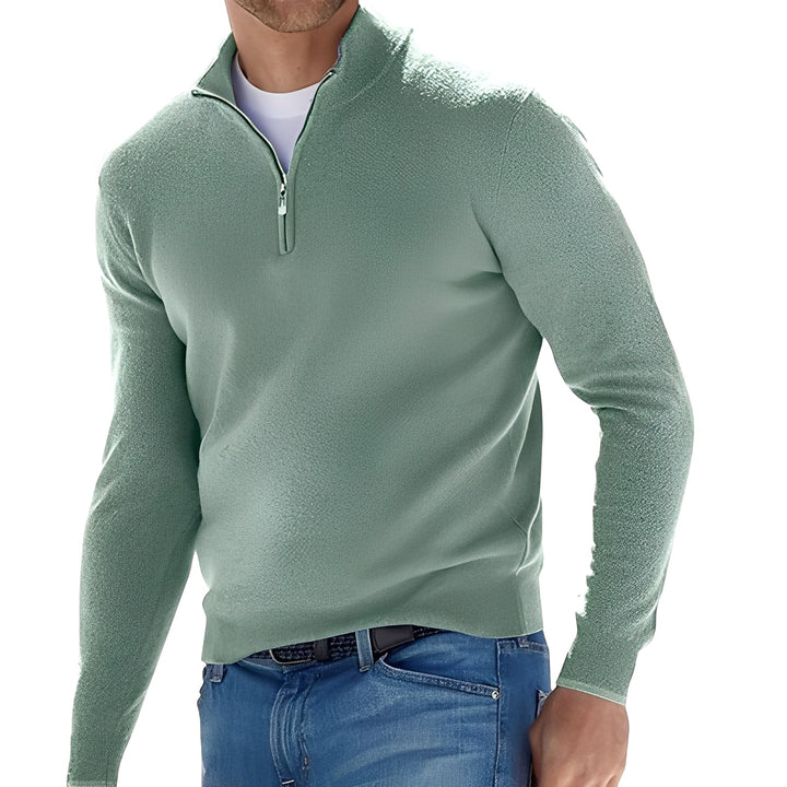 Komfortowy męski sweter Fredric z zamkiem. Uniwersalny styl casual i smart na jesień/zimę.