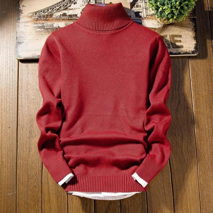 Męski sweter golf slim fit. Nowoczesny design, elegancki długi rękaw. Idealny na jesienne i zimowe stylizacje.